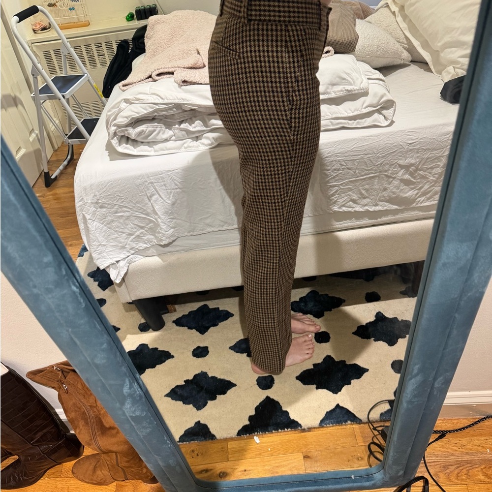 Brown Jcrew Houndstooth Pants